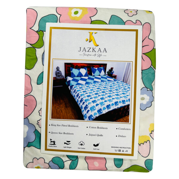 Cotton bedsheet, Floral bedsheet, King-size bedsheet, Striped bedsheet, Jaipuri bedsheet, bedsheets, jazkaa, jazkaa amazon