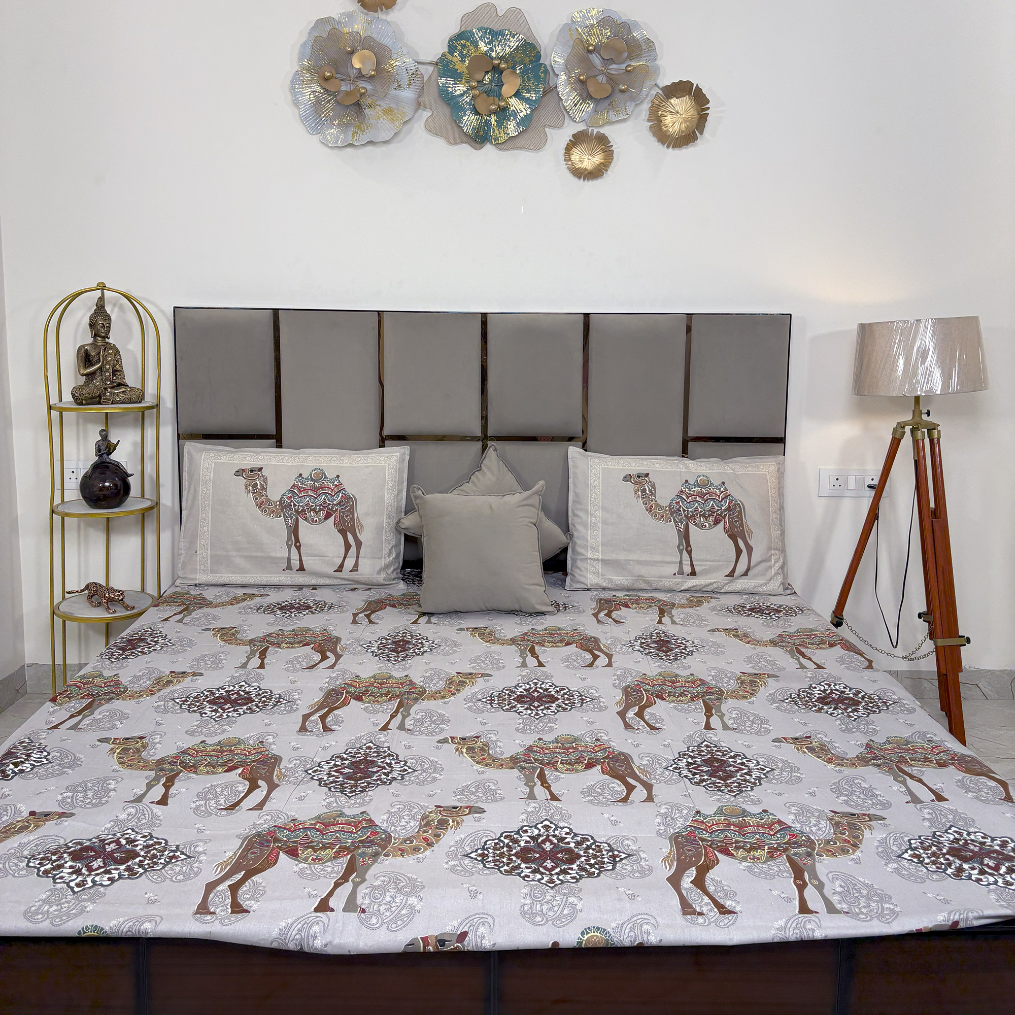 JAZKAA King Size Cotton Double Bedsheet | Pure Cotton Bedding Set with Pillow Covers | Jaipuri Summer Bedsheet bedsheets, bed sheets, double bed sheets, pillow cover, king size bedsheet, single bed sheets, bedding sets, queen size bedsheet, king size bedsheet