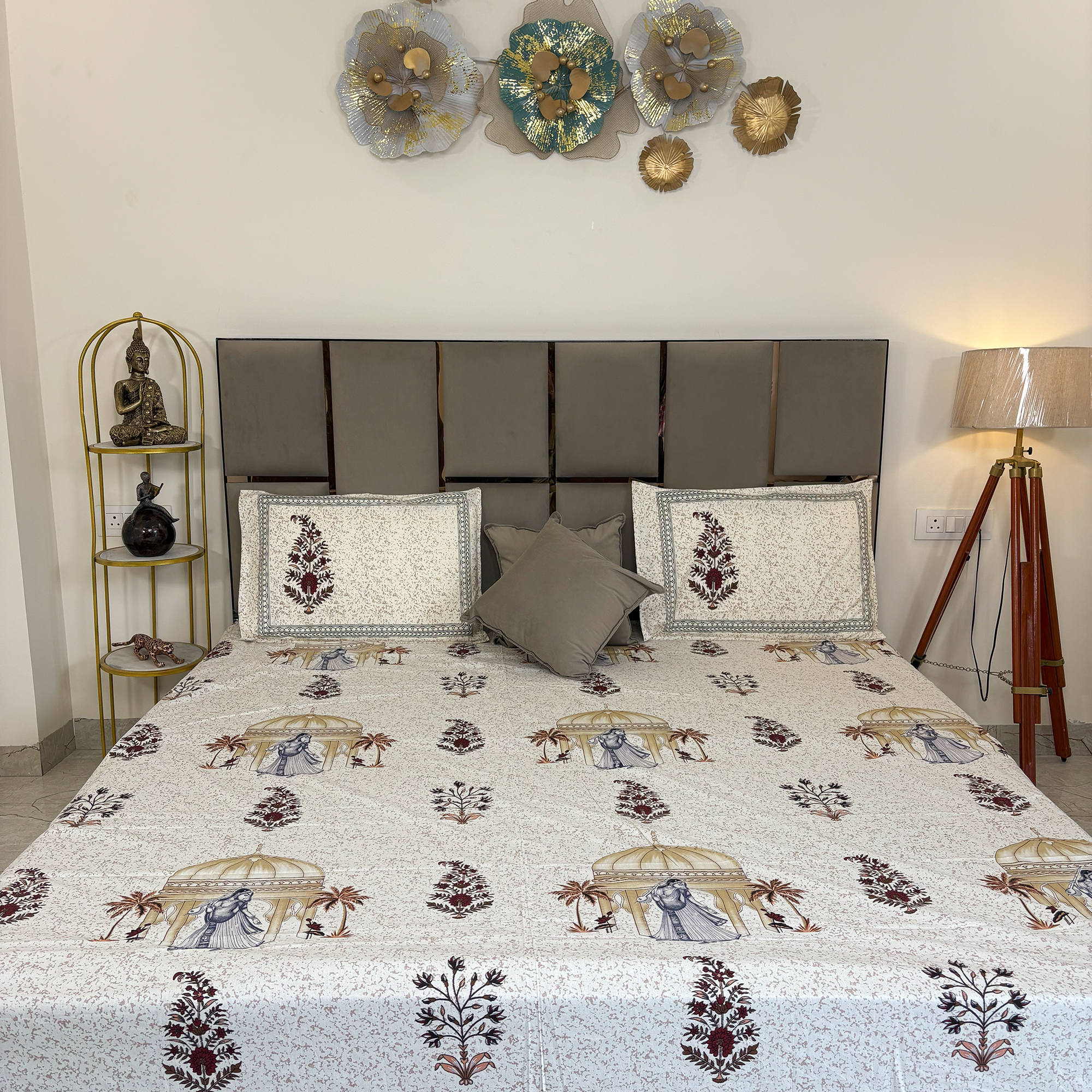 JAZKAA King Size Cotton Double Bedsheet | Pure Cotton Bedding Set with Pillow Covers | Jaipuri Summer Bedsheet bedsheets, bed sheets, double bed sheets, pillow cover, king size bedsheet, single bed sheets, bedding sets, queen size bedsheet, king size bedsheet