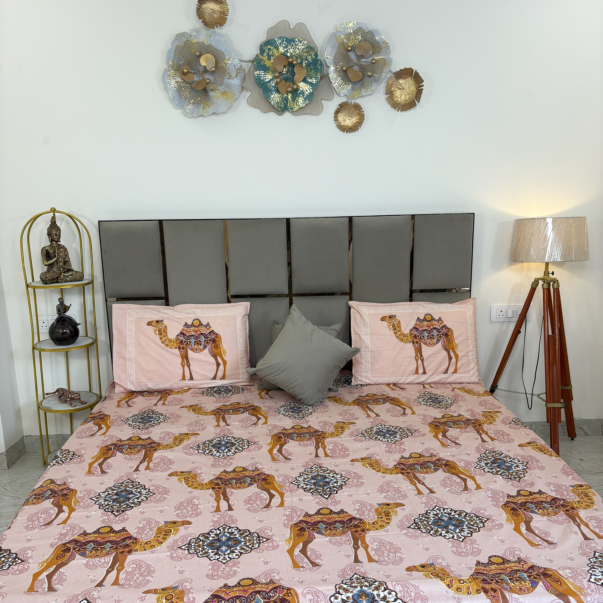 JAZKAA King Size Cotton Double Bedsheet | Pure Cotton Bedding Set with Pillow Covers | Jaipuri Summer Bedsheet bedsheets, bed sheets, double bed sheets, pillow cover, king size bedsheet, single bed sheets, bedding sets, queen size bedsheet, king size bedsheet