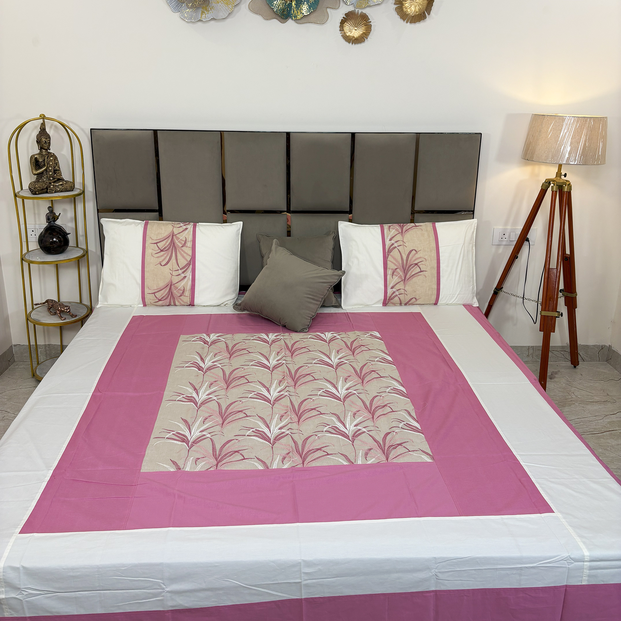 JAZKAA Queen Size Cotton Double Bedsheet 230x250 cm | Pure Cotton Bedding Set with Pillow Covers | Soft Jaipuri Summer Bedsheet bedsheets, bed sheets, double bed sheets, pillow cover, king size bedsheet, single bed sheets, bedding sets, queen size bedsheet, king size bedsheet