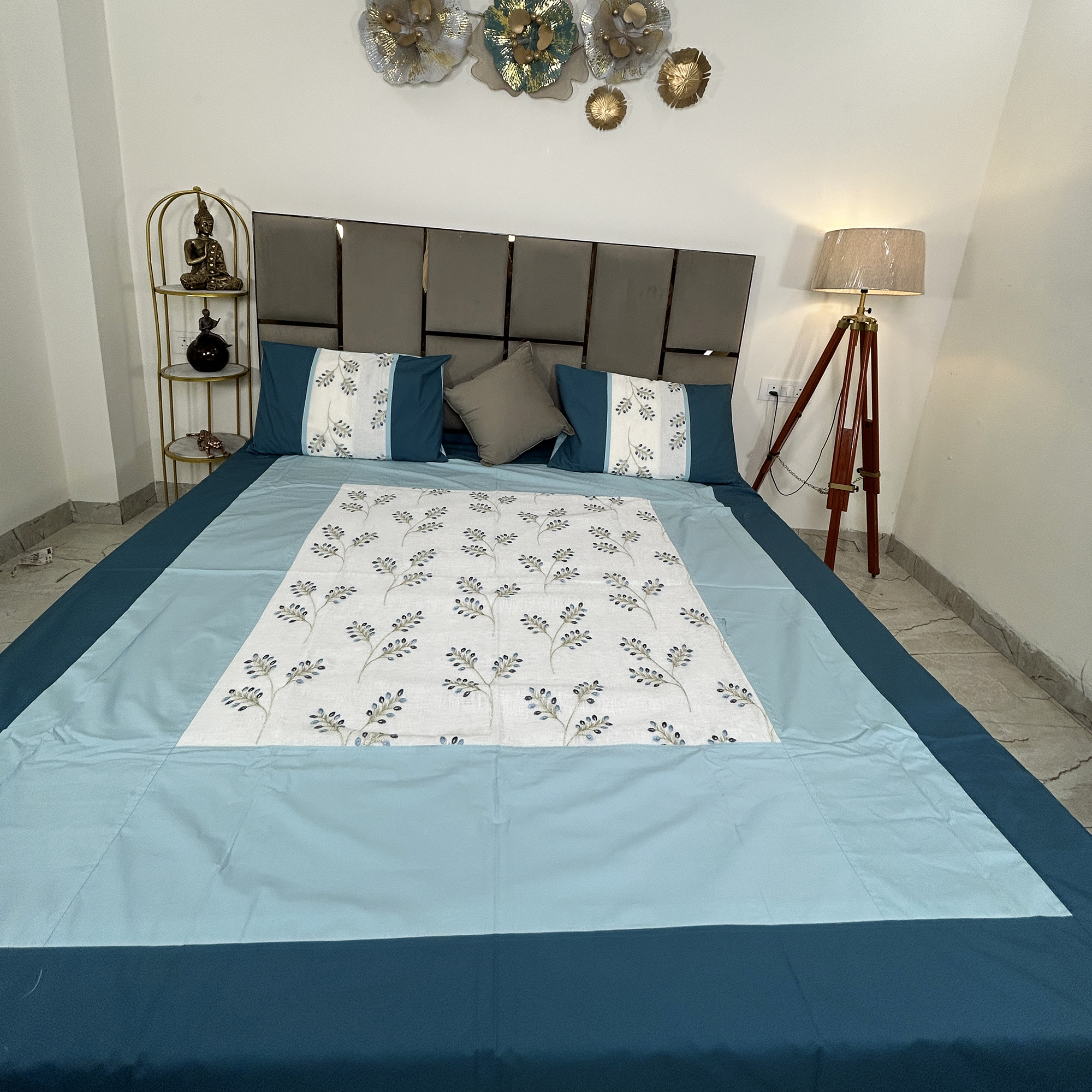 JAZKAA King Size 100% Pure Cotton Double Bedsheet with 2 Pillow Covers | Traditional Design Bedding Set | Soft Summer Bedsheet bedsheets, bed sheets, double bed sheets, pillow cover, king size bedsheet, single bed sheets, bedding sets, queen size bedsheet, king size bedsheet