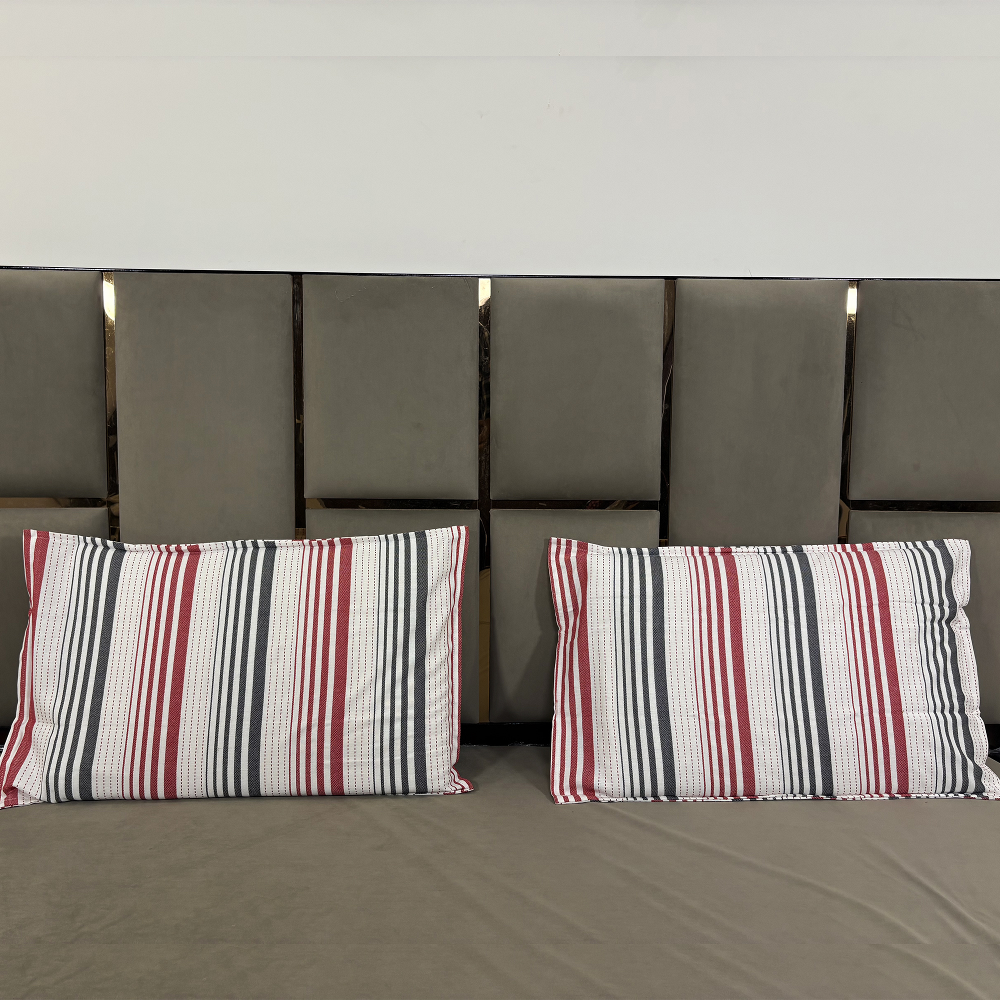 Jazkaa Cotton Pillow Covers | Set of 2 Striped Pillowcases | Standard Size Soft & Breathable Cushion Covers | Bedding Set pillow cover, cushion cover, protector