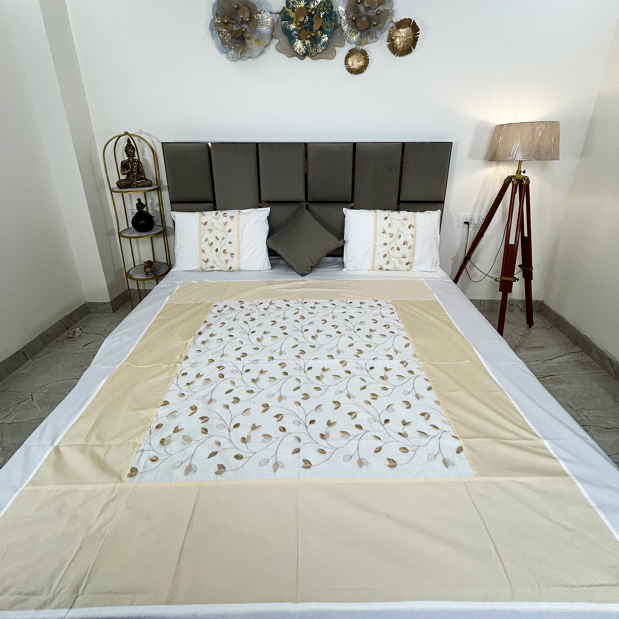 JAZKAA King Size 100% Pure Cotton Double Bedsheet with 2 Pillow Covers | Traditional Design Bedding Set | Soft Summer Bedsheet bedsheets, bed sheets, double bed sheets, pillow cover, king size bedsheet, single bed sheets, bedding sets, queen size bedsheet, king size bedsheet