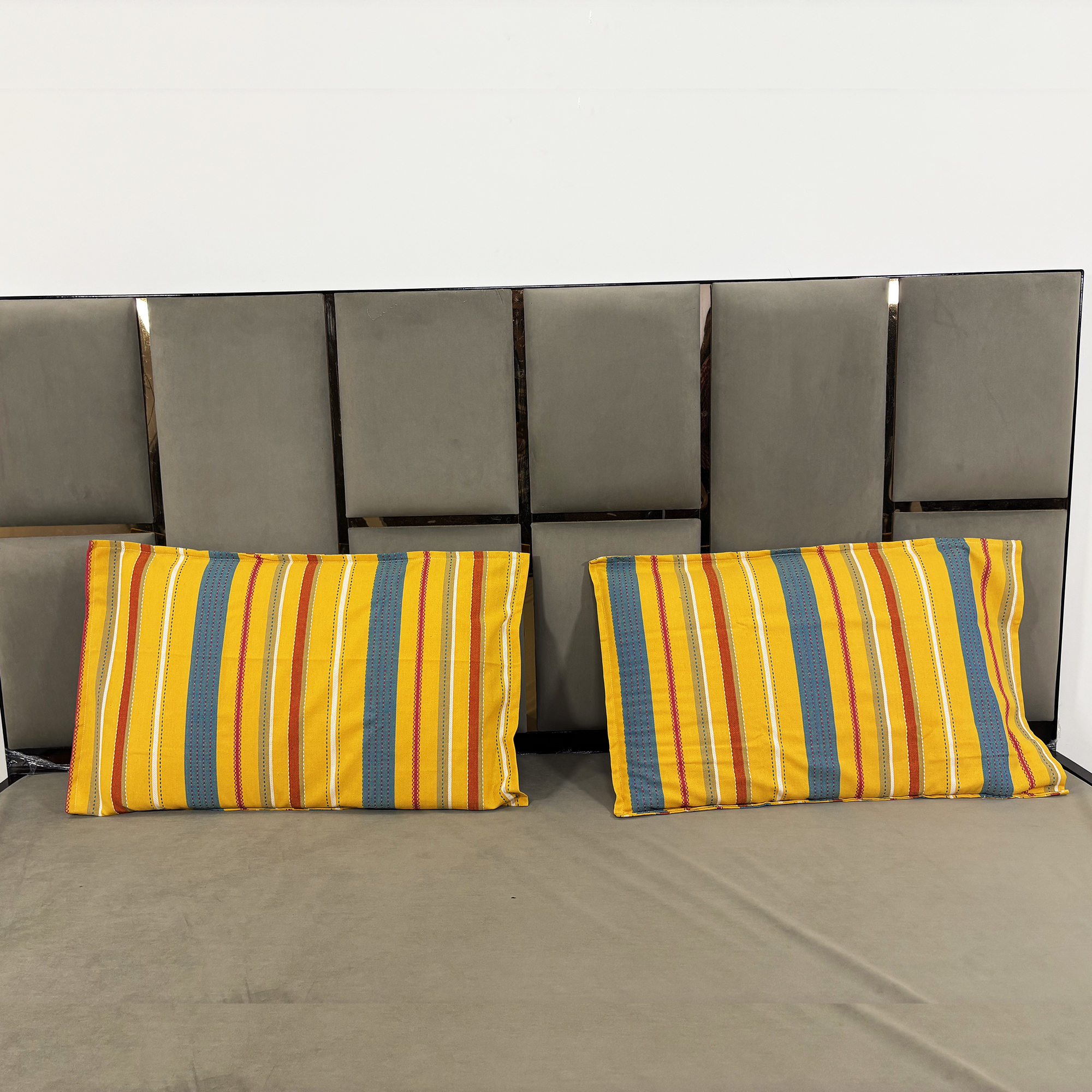 Jazkaa Cotton Pillow Covers | Set of 2 Striped Pillowcases | Standard Size Soft & Breathable Cushion Covers | Bedding Set pillow cover, cushion cover, protector