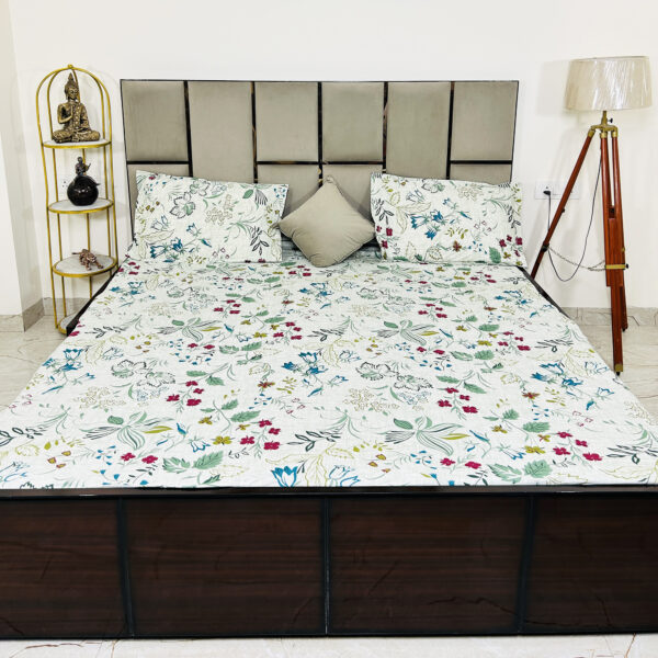 Multi-color floral cotton bedsheets online Jazkaa