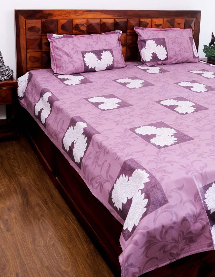 Jazkaa Solitaire King Size Bedsheet 100% Pure Cotton